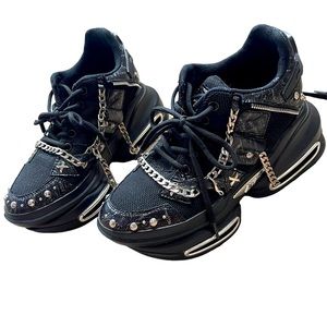 Anthony Wang Chained Platform Sneakers